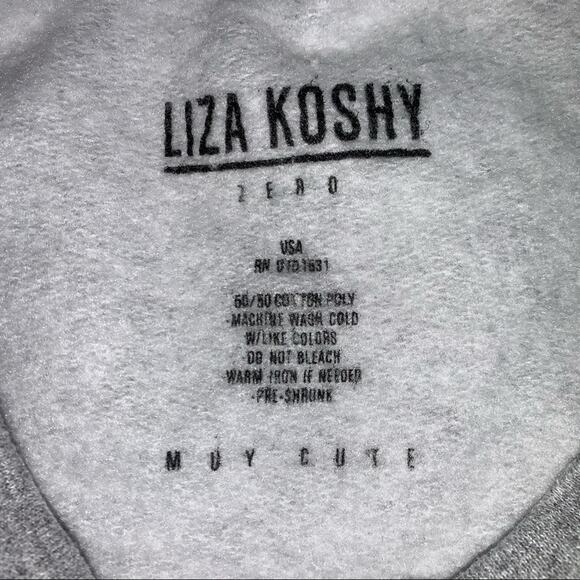 Liza Koshy Gray 'I Am Content Watching' Merch Pullover Sweatshirt - Picture 4 of 6